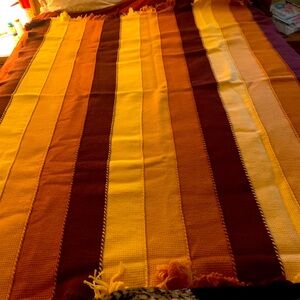 Hand knitted queen size blanket